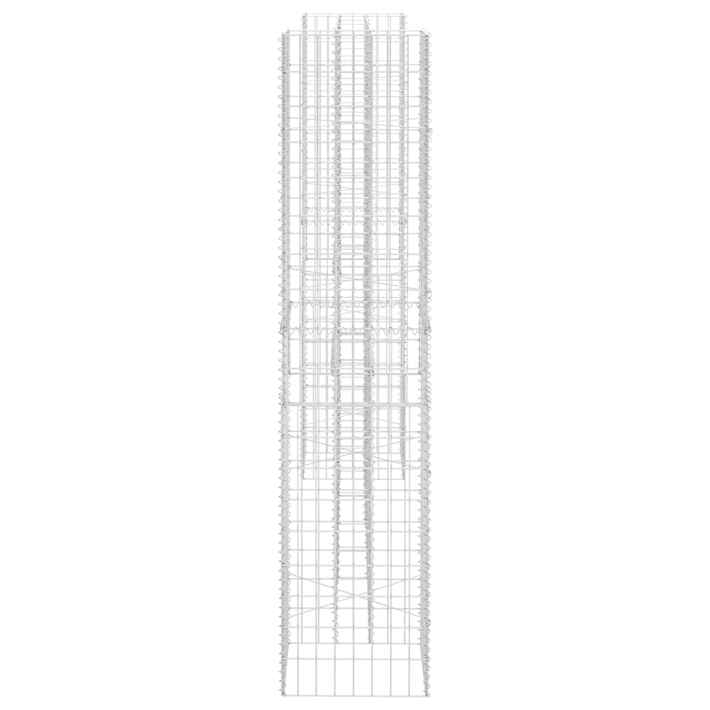 145664 vidaXL H-Shaped Gabion Planter Steel Wire 260x40x180 cm