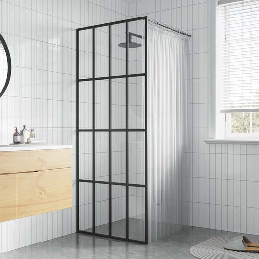 vidaXL Walk-in Shower Screen Clear Tempered Glass 90x195 cm