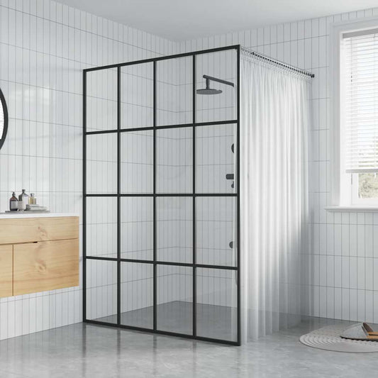 vidaXL Walk-in Shower Screen Clear Tempered Glass 140x195 cm