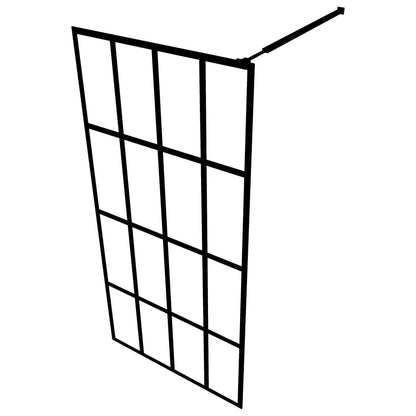 vidaXL Walk-in Shower Screen Frosted Tempered Glass 140x195 cm