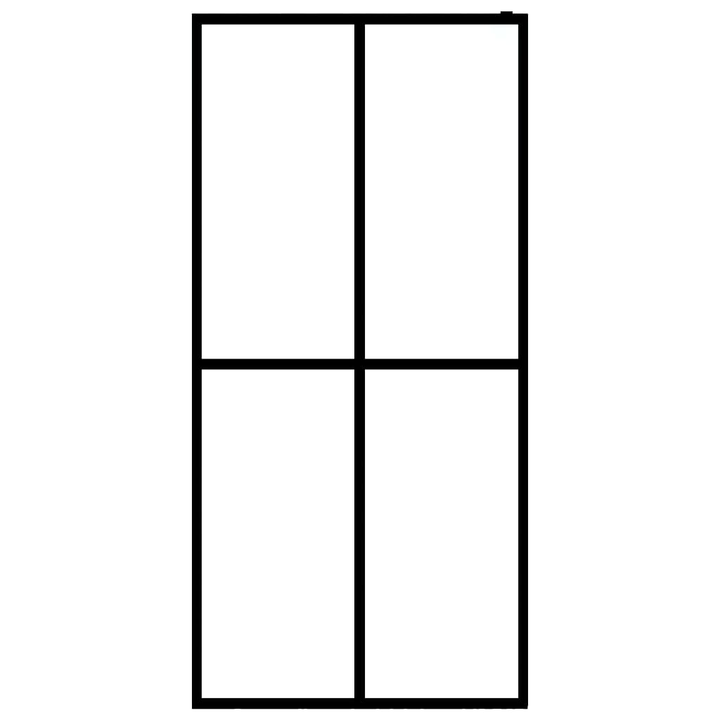 vidaXL Walk-in Shower Screen Frosted Tempered Glass 90x195 cm