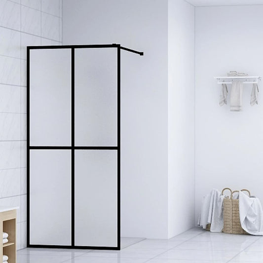 vidaXL Walk-in Shower Screen Frosted Tempered Glass 90x195 cm
