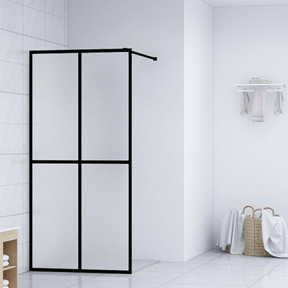 vidaXL Walk-in Shower Screen Frosted Tempered Glass 100x195 cm