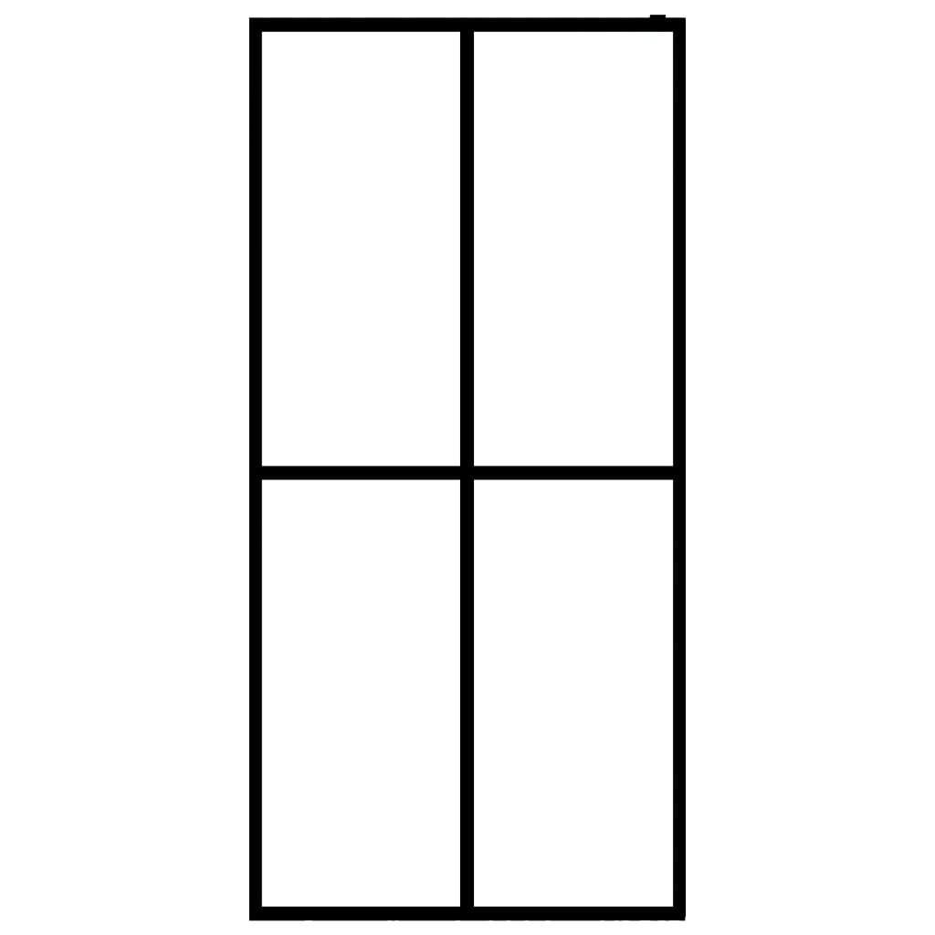 vidaXL Walk-in Shower Screen Frosted Tempered Glass 118x190 cm