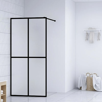 vidaXL Walk-in Shower Screen Frosted Tempered Glass 118x190 cm