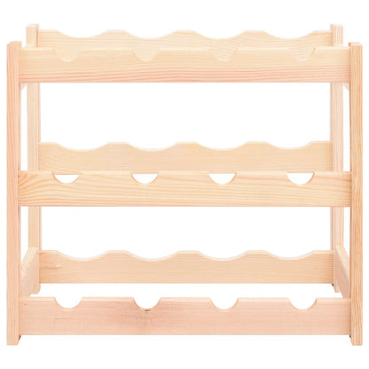 286191 vidaXL Wine Rack for 12 Bottles Pinewood