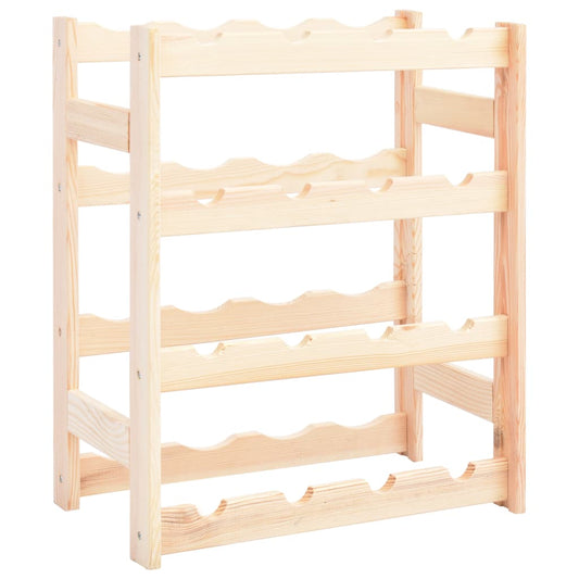 286192 vidaXL Wine Rack for 16 Bottles Pinewood