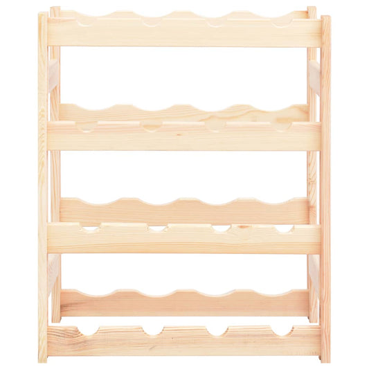 286192 vidaXL Wine Rack for 16 Bottles Pinewood