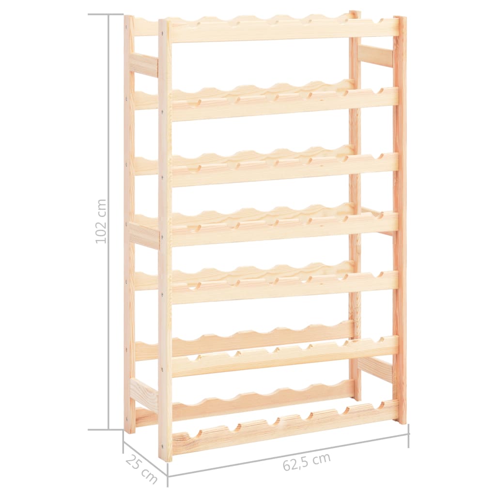 vidaXL Wine Rack for 42 Bottles Pinewood