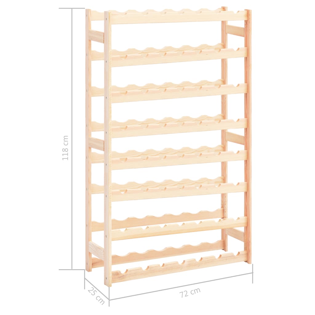 vidaXL Wine Rack for 56 Bottles Pinewood