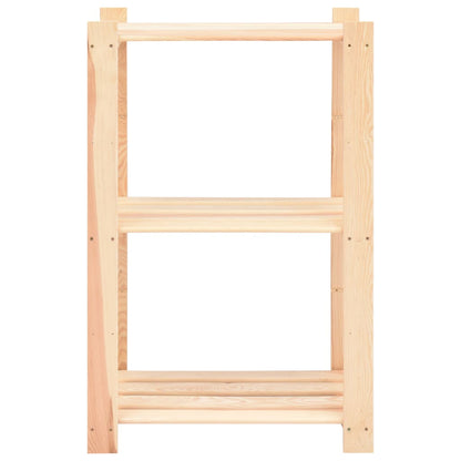 vidaXL 3-Tier Storage Rack 60x38x90 cm Solid Pinewood 150 kg