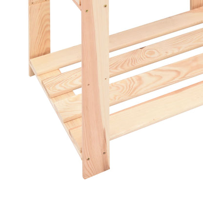 vidaXL 3-Tier Storage Rack 60x38x90 cm Solid Pinewood 150 kg