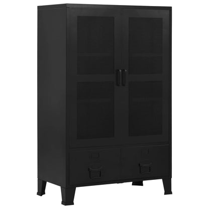 vidaXL Office Cabinet with Mesh Doors Industrial 75x40x120 cm Steel