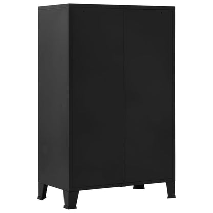 vidaXL Office Cabinet with Mesh Doors Industrial 75x40x120 cm Steel