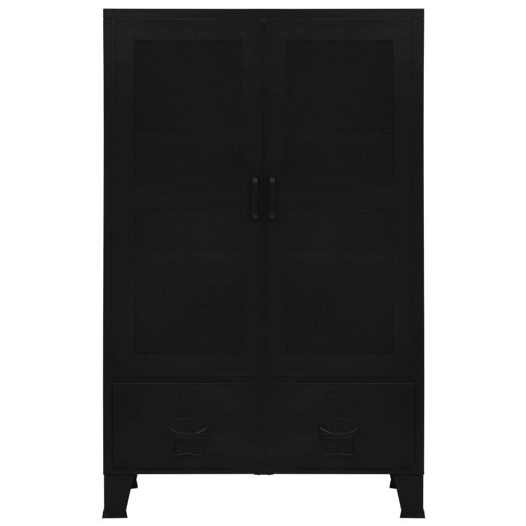vidaXL Office Cabinet with Mesh Doors Industrial 75x40x120 cm Steel