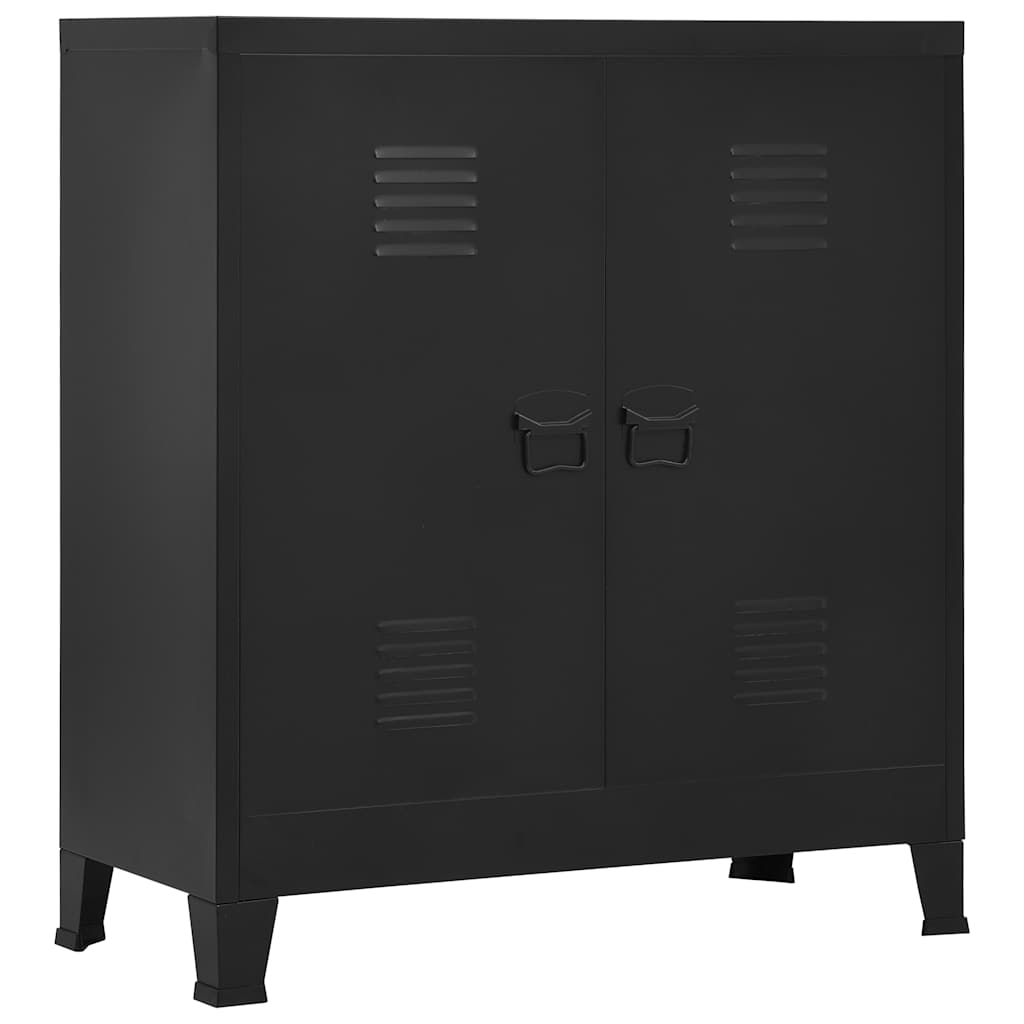 vidaXL Storage Chest | Black | Steel | Standard | Storage Chest | Rectangular