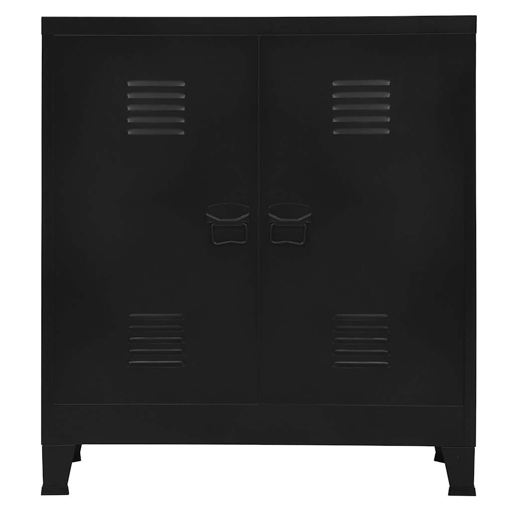 vidaXL Storage Chest | Black | Steel | Standard | Storage Chest | Rectangular