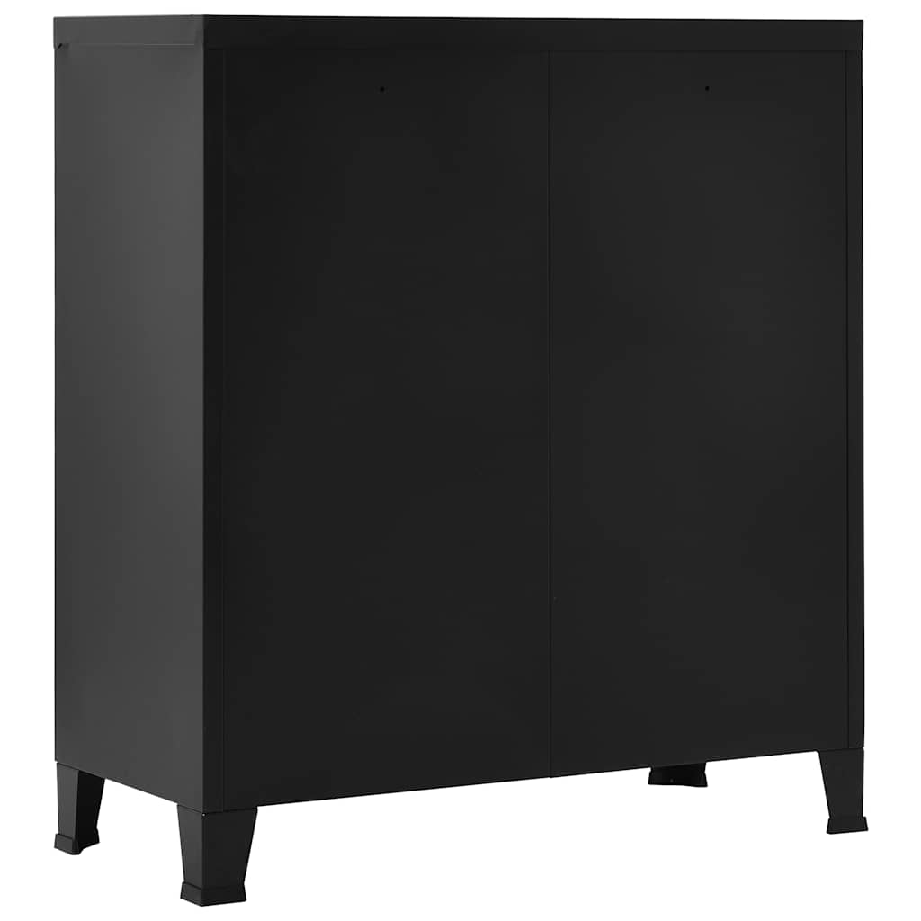 vidaXL Storage Chest | Black | Steel | Standard | Storage Chest | Rectangular