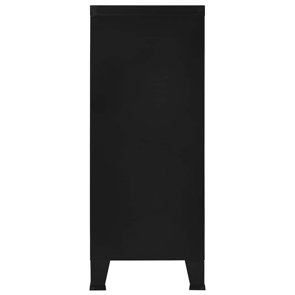 vidaXL Storage Chest | Black | Steel | Standard | Storage Chest | Rectangular
