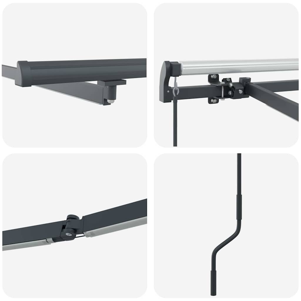vidaXL Awning Frame Anthracite 3.5 x 2.5 m Aluminium