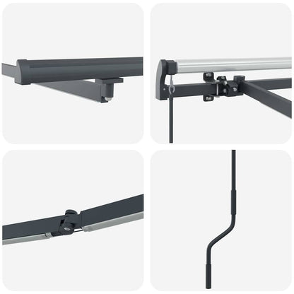 vidaXL Awning Frame Anthracite 4.5 x 2.5 m Aluminium
