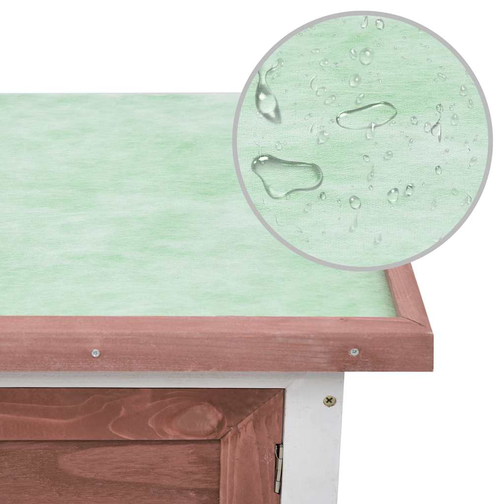 vidaXL Outdoor Rabbit Hutch 1 Layer Brown Wood