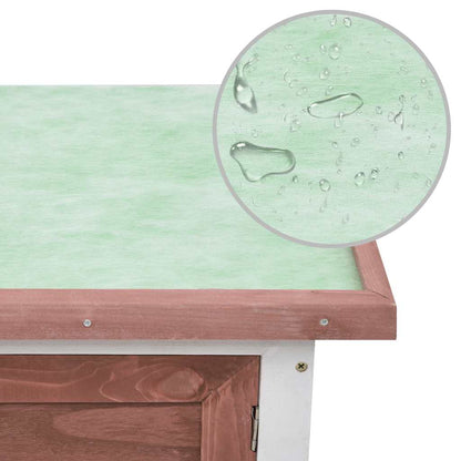 vidaXL Outdoor Rabbit Hutch 1 Layer Brown Wood