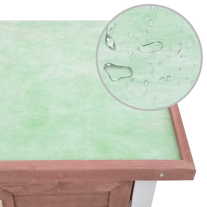 vidaXL Outdoor Rabbit Hutch 4 Doors Brown Wood