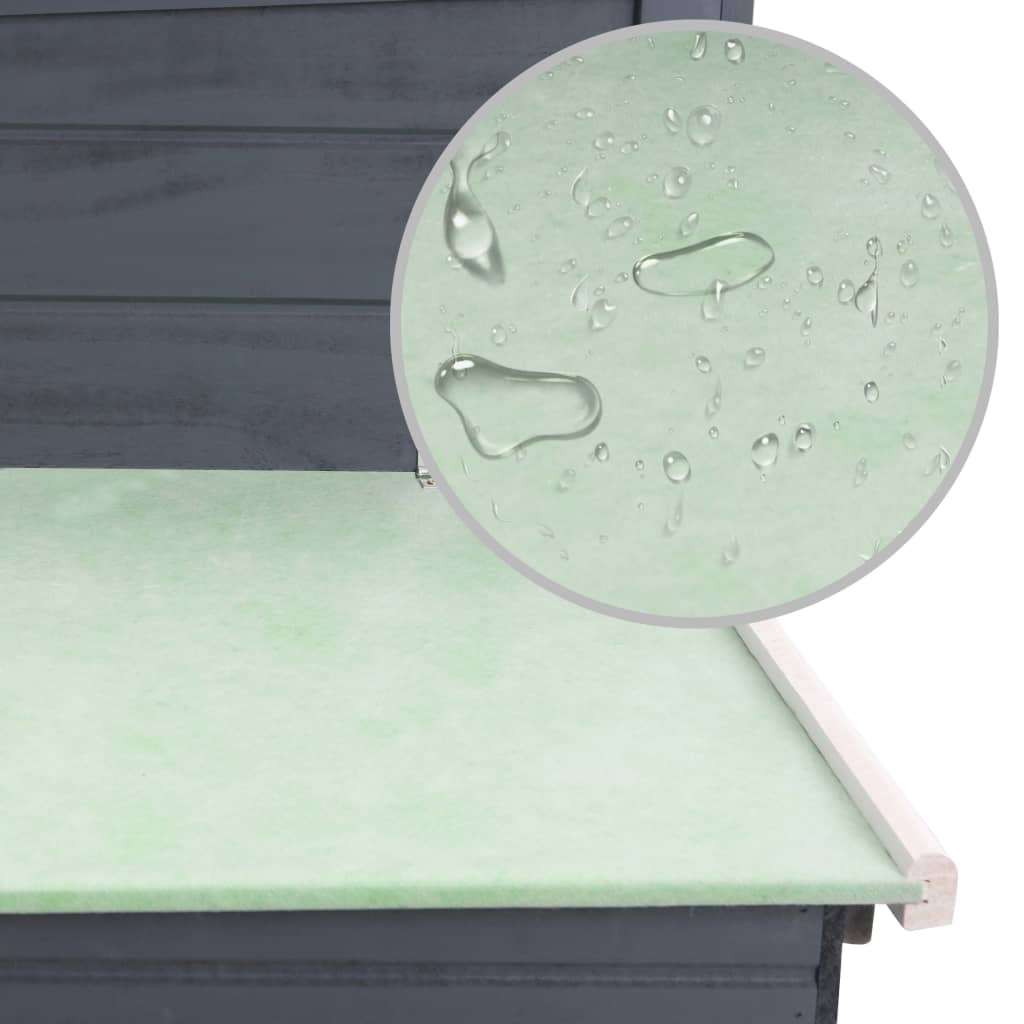 vidaXL Outdoor Chicken Cage Hen House with 1 Egg Cage Grey Wood