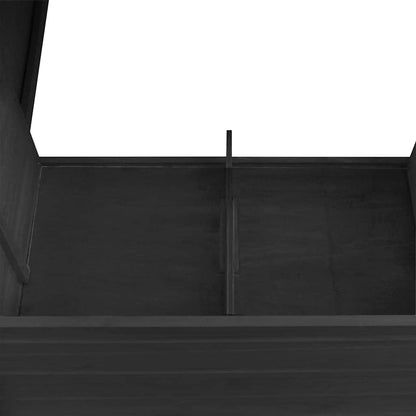 vidaXL Outdoor Chicken Cage Hen House with 1 Egg Cage Grey Wood