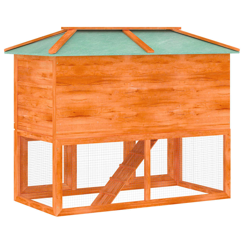 170849 vidaXL Animal Rabbit Cage Double Floor Wood