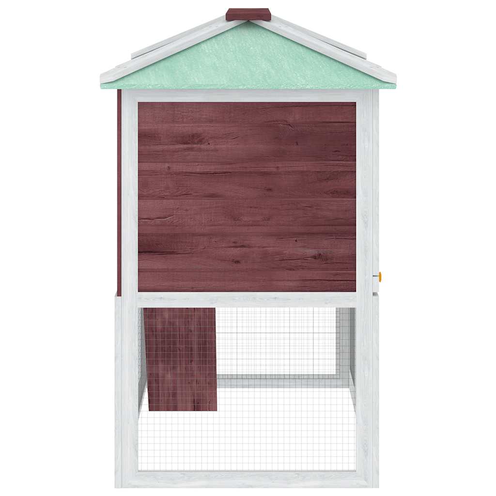 vidaXL Animal Rabbit Cage Double Floor Brown Wood