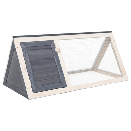 vidaXL Animal Rabbit Cage Grey Wood