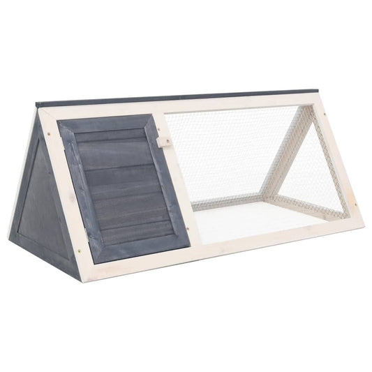 vidaXL Animal Rabbit Cage Grey Wood