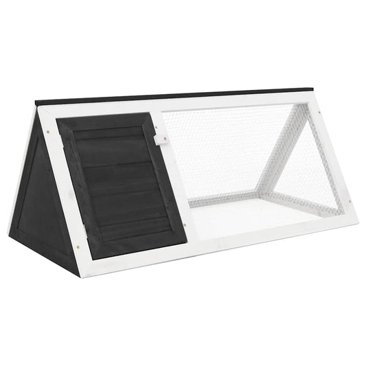 vidaXL Animal Rabbit Cage Grey Wood