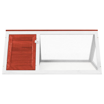 170854 vidaXL Animal Rabbit Cage Red Wood