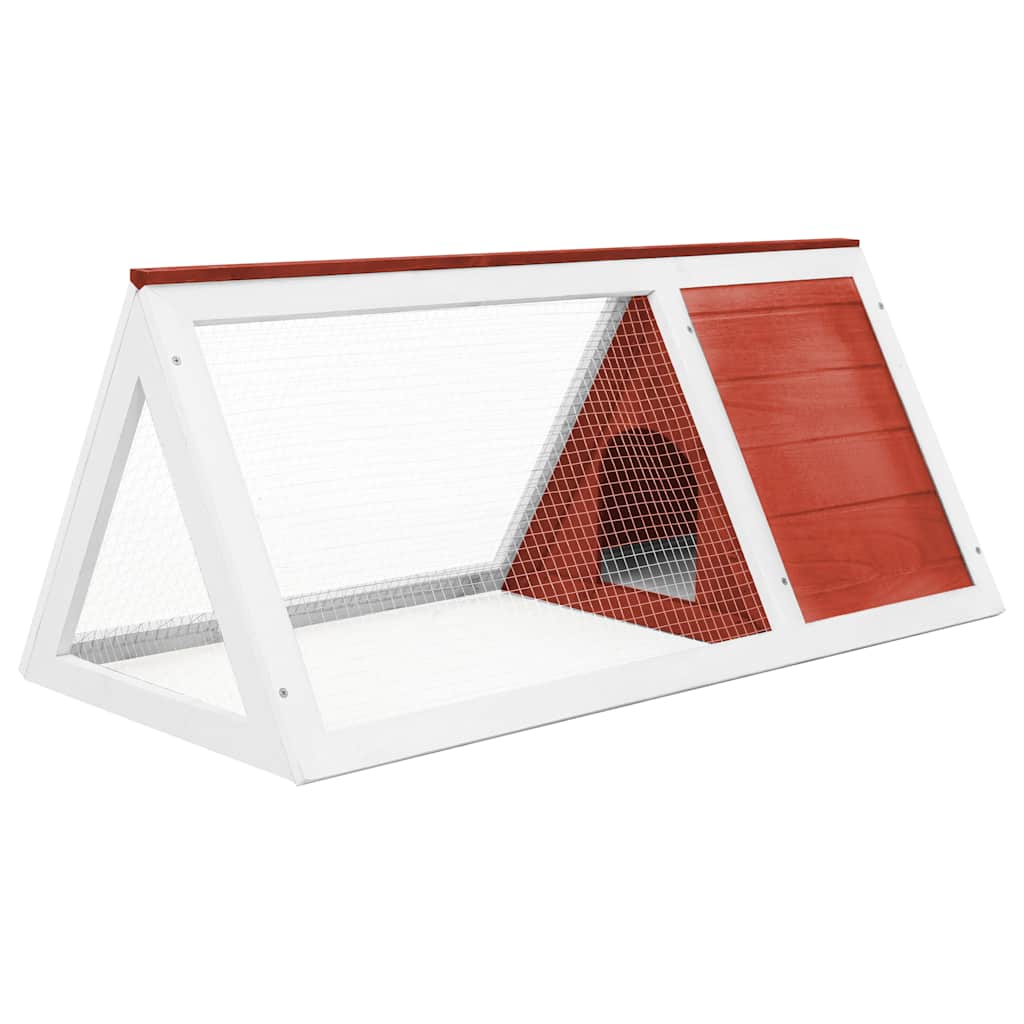 170854 vidaXL Animal Rabbit Cage Red Wood