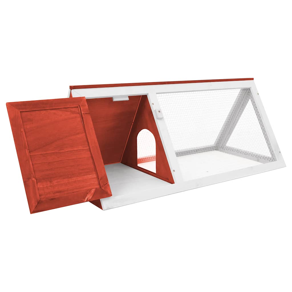 vidaXL Animal Rabbit Cage Red Wood