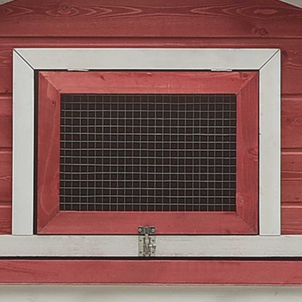 vidaXL Rabbit Hutch Red 310x70x87 cm Solid Pine & Fir Wood