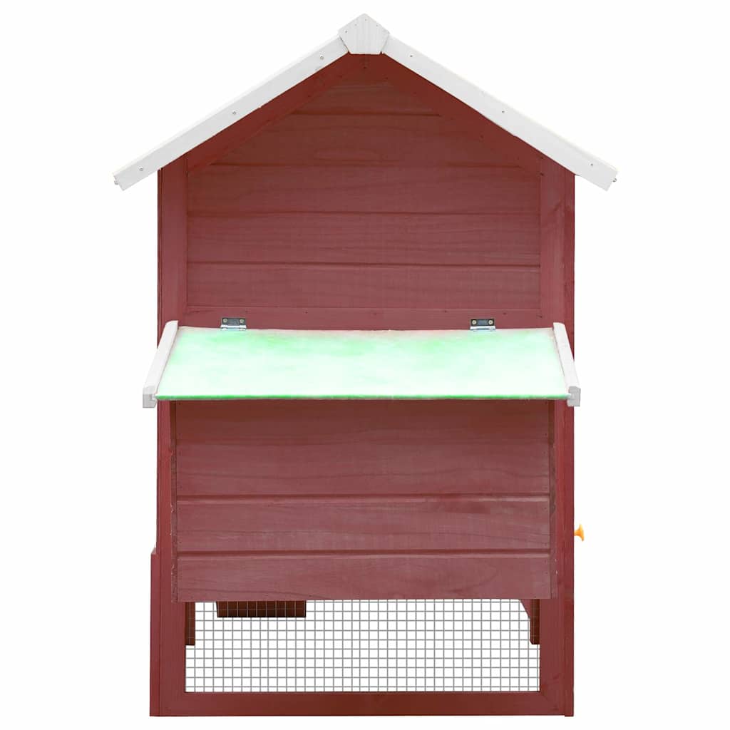 vidaXL Chicken Cage Mocha 170x81x110 cm Solid Pine & Fir Wood