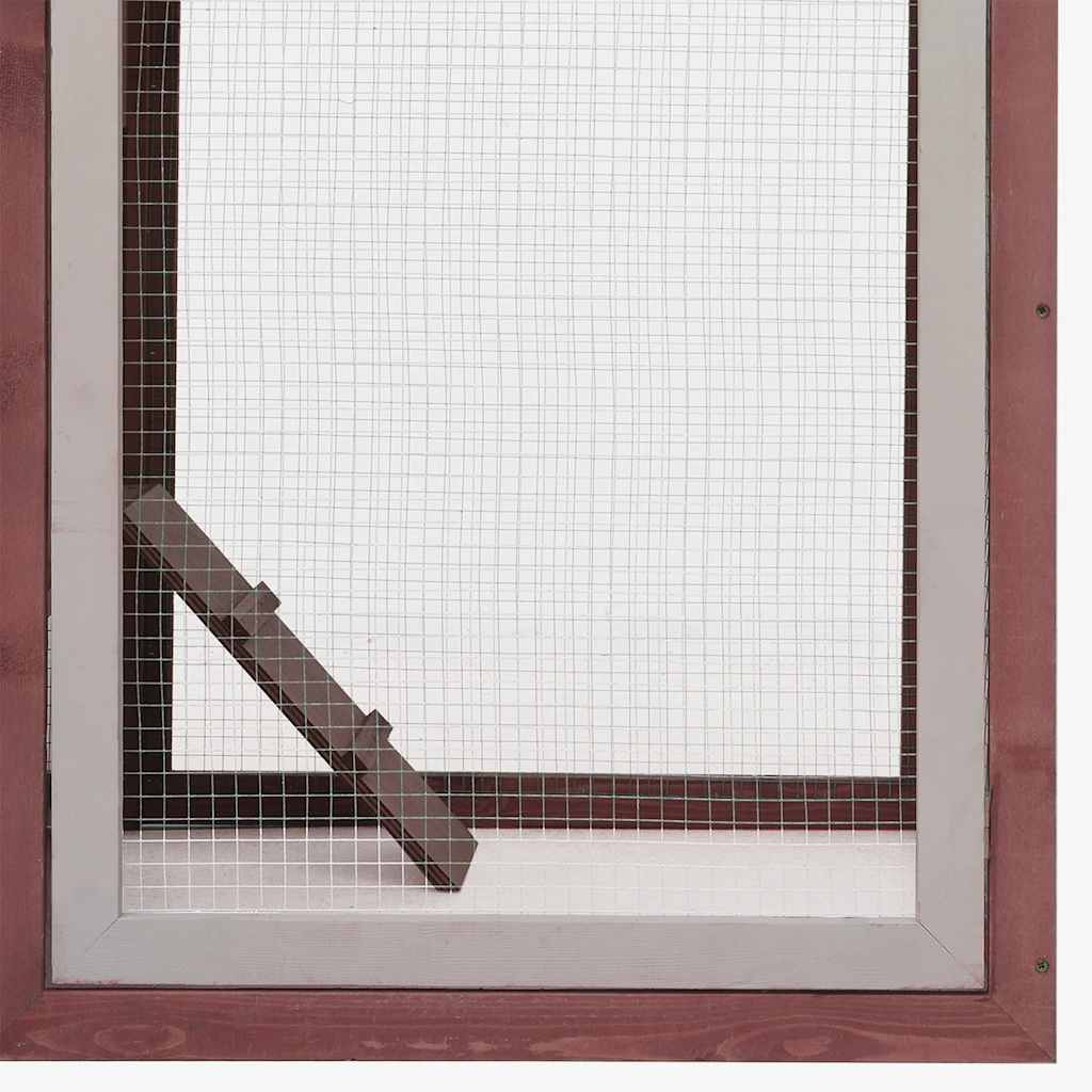 vidaXL Chicken Cage Mocha 170x81x110 cm Solid Pine & Fir Wood