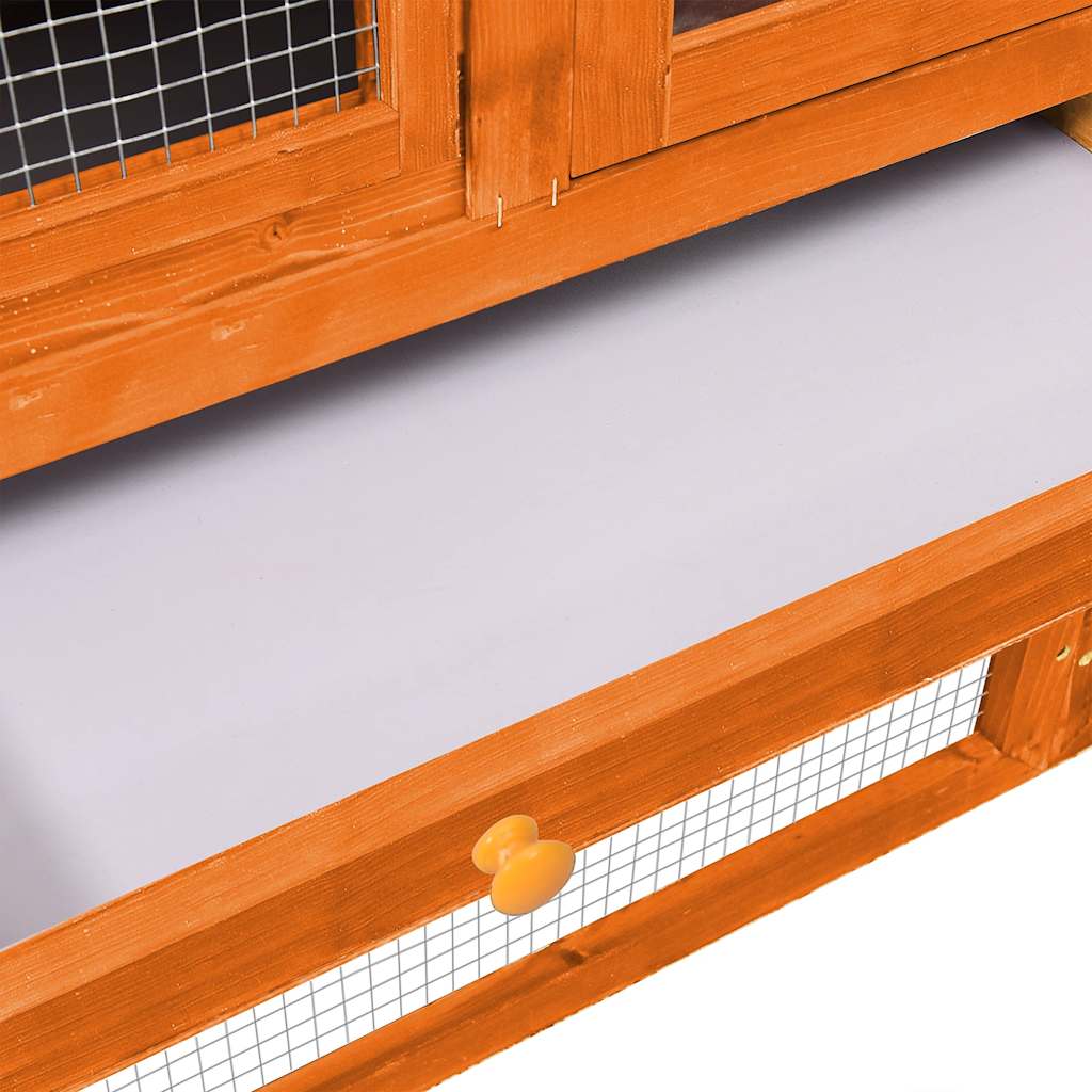 vidaXL Rabbit Hutch 140x63x120 cm Solid Firwood