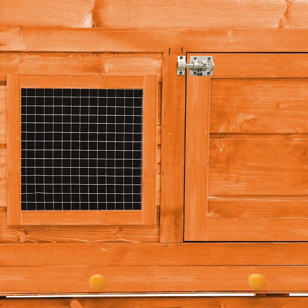 vidaXL Rabbit Hutch 140x63x120 cm Solid Firwood