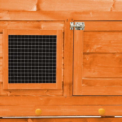 vidaXL Rabbit Hutch 140x63x120 cm Solid Firwood