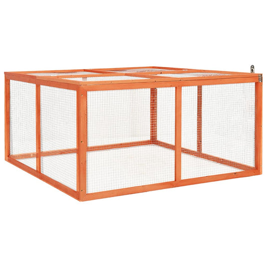vidaXL Rabbit Hutch 124x120x60 cm Solid Firwood