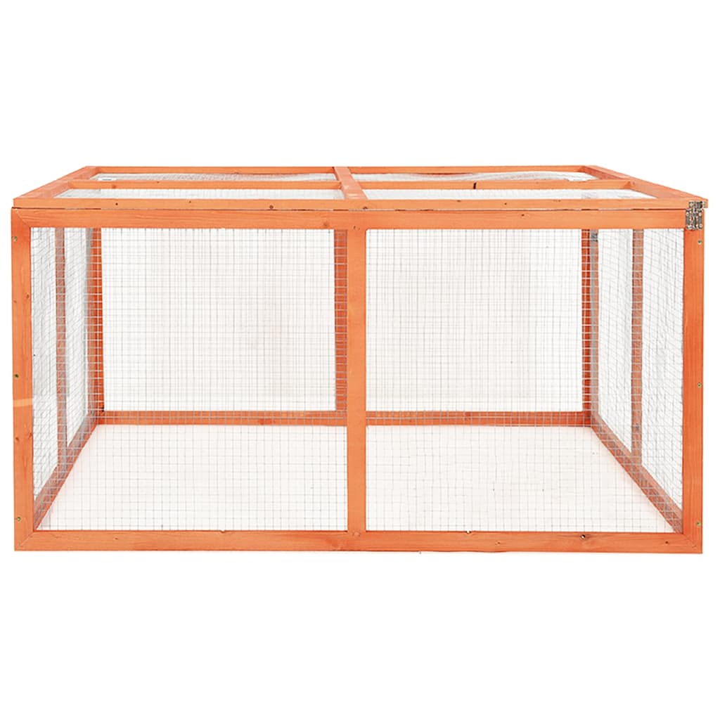 170876 vidaXL Rabbit Hutch 124x120x60 cm Solid Firwood