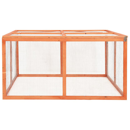 170876 vidaXL Rabbit Hutch 124x120x60 cm Solid Firwood