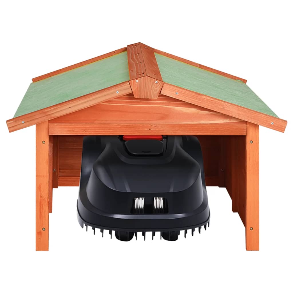 170878 vidaXL Robotic Lawn Mower Garage 72x87x50 cm Solid Firwood