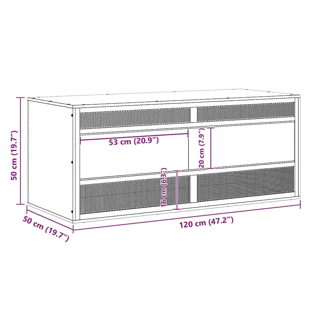 vidaXL Terrarium Engineered Wood 120x50x50 cm