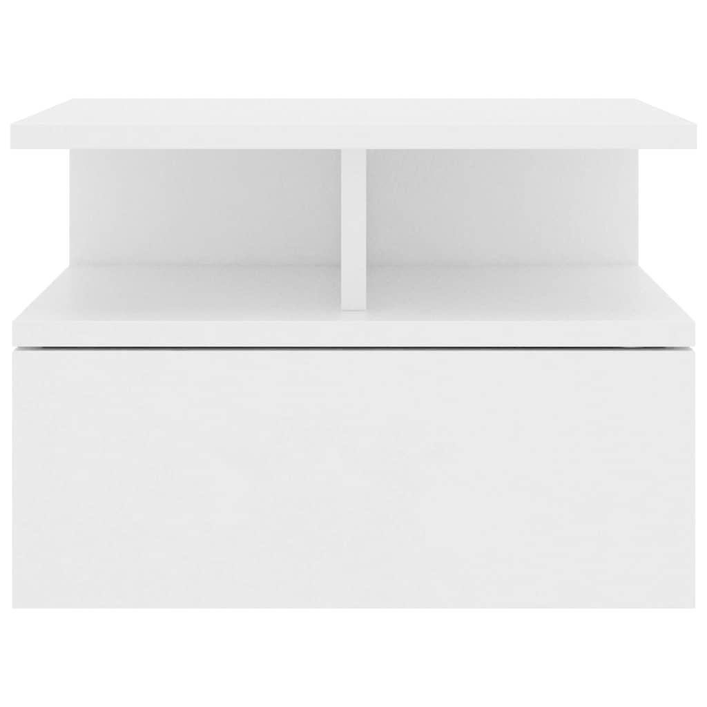 800405 vidaXL Floating Nightstand White 40x31x27 cm Engineered Wood